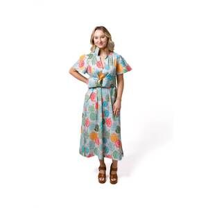 NEW HOLLY SHAE DESIGN gretchen buoyant buoys dress in blue